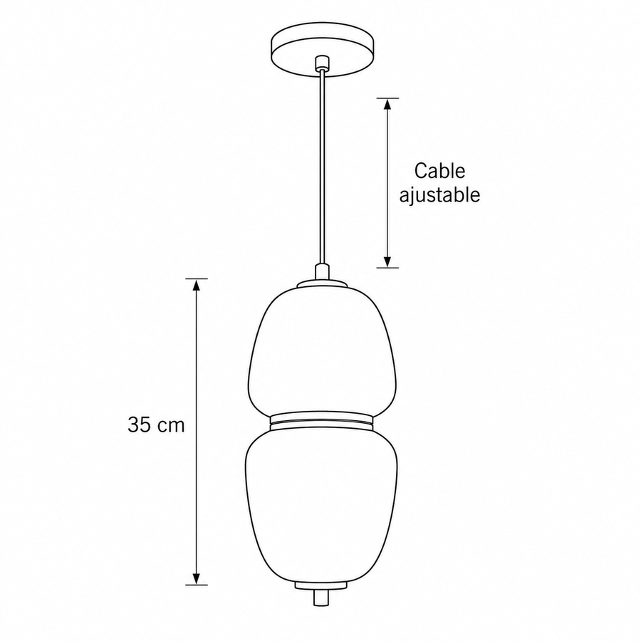 Plano técnico Lámpara Colgante Vitri #2