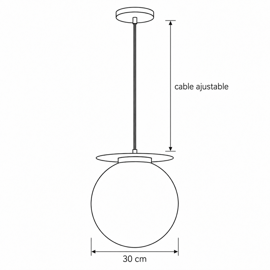 Plano técnico Lámpara Colgante Astro 30