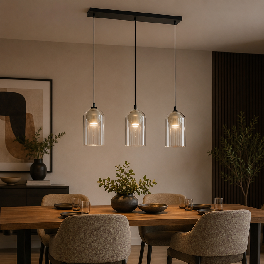 Plano técnico Riel 3L Elegante Esedra Negro-Macadamia