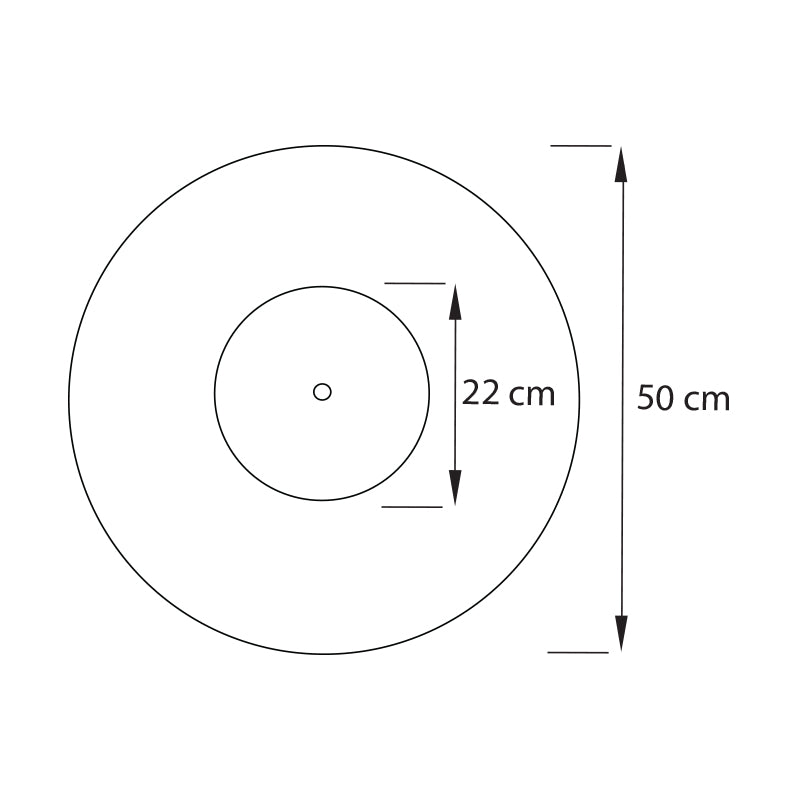 Plano técnico Lámpara de pared 1 luz Industrial Celeste Grande