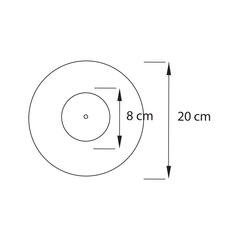 Plano técnico Lámpara de pared 1 luz Industrial Celeste Pequeña