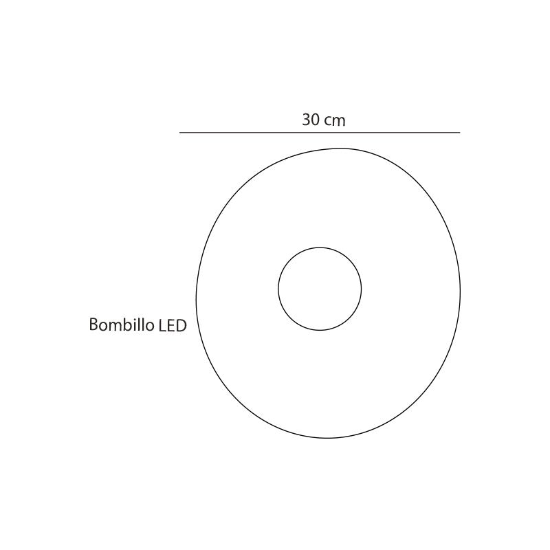 Plano técnico Lámpara de pared 1 luz Industrial Selite 30
