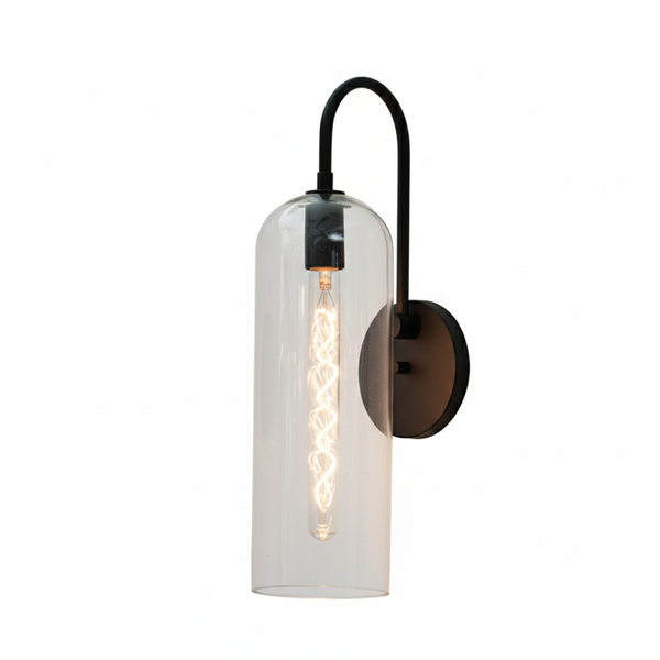 Lámpara de Pared 1 Luz Elegante Siria Transparente