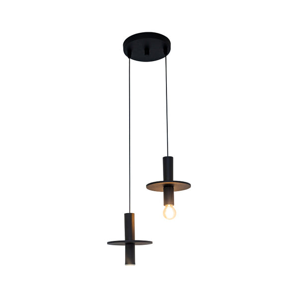 Lámpara Colgante 2 Luces Industrial Mino