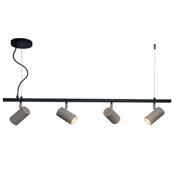Lámpara Spot Colgante 4 luces Moderna Onix Macadamia