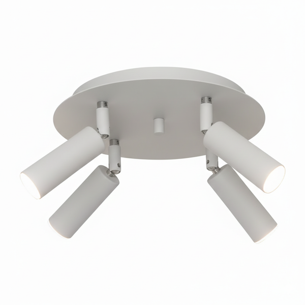 Lámpara tipo Spot 4 Luces Industrial para techo Milano Macadamia