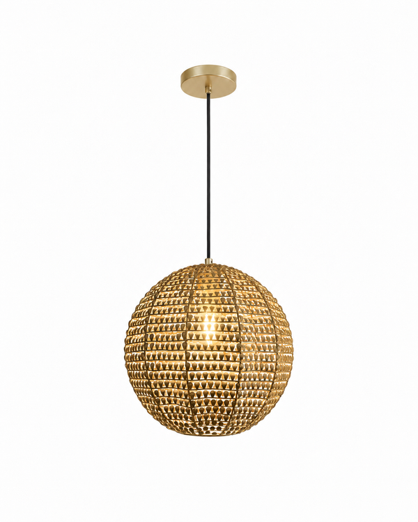 Lámpara Colgante 1 Luz Ecléctica Estructure Dorado