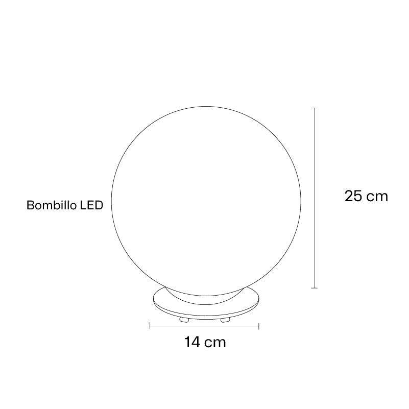 Plano técnico Lámpara de Mesa 1 Luz Elegante Bow B25
