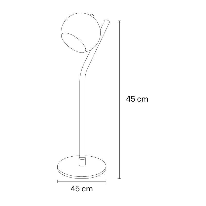 Plano técnico Lámpara de Mesa 1 Luz Moderna Cosmopolitan Macadamia