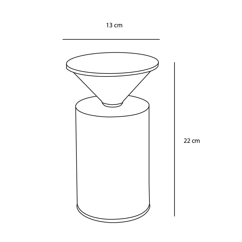 Plano técnico Lámpara de Mesa 1 Luz Moderna Martini