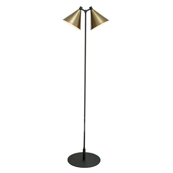 Lámpara Pie 2 Luces Industrial de piso Capri