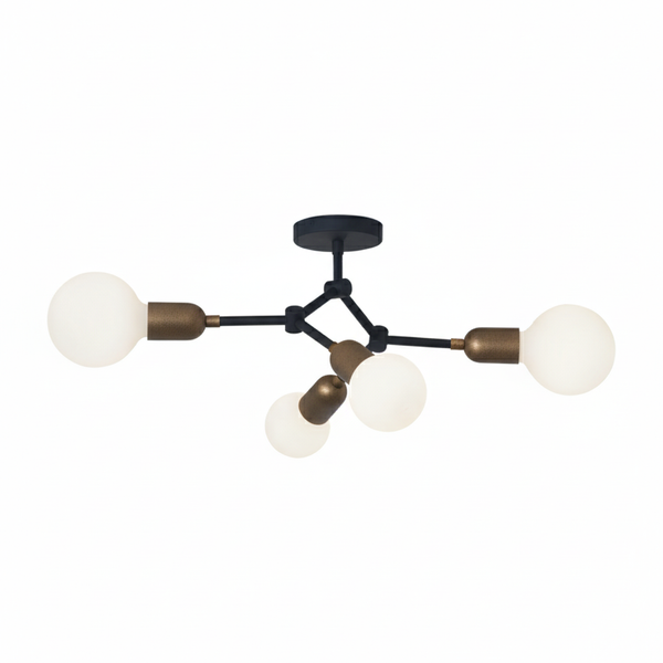 Lámpara de Plafón 4 Luces Moderna Lisboa Bronce