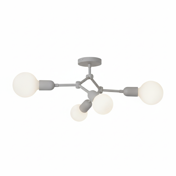 Lámpara de Plafón 4 Luces Moderna Lisboa Macadamia Total
