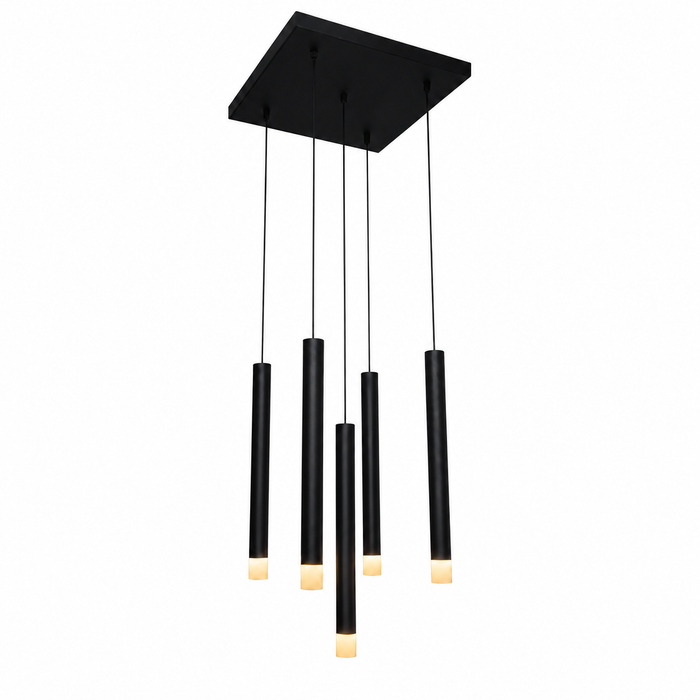 Lámpara Colgante 5 Luces Moderna Milano M40 DF Negro